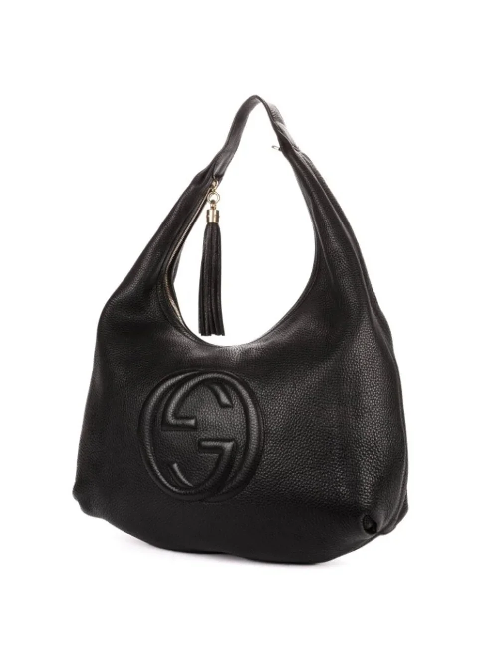 Gucci Soho Hobo Black Grain Calf Leather